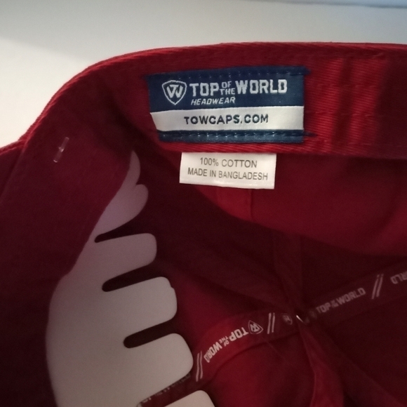 Top of the World Cap, Red, adjustable fit, NWOT - Picture 3 of 4